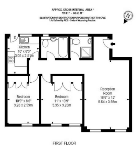 2 bedrooms flat to rent in Pelham Court, Fulham Road, Chelsea, SW3-Floorplan
