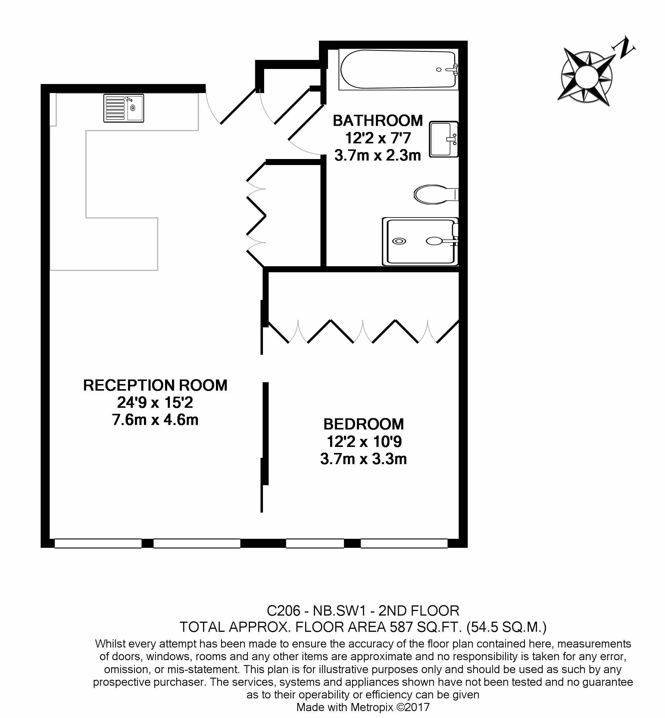1  bedroom flat to rent in The Nova Building, Victoria, SW1W-Floorplan
