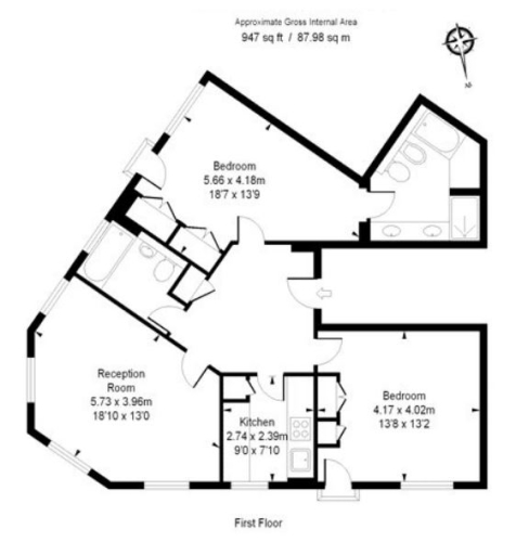 2  bedrooms flat to rent in Grosvenor Crescent Mews, Belgravia, SW1X-Floorplan