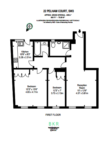 2  bedrooms flat to rent in Pelham Court, Fulham Road, Chelsea, SW3-Floorplan