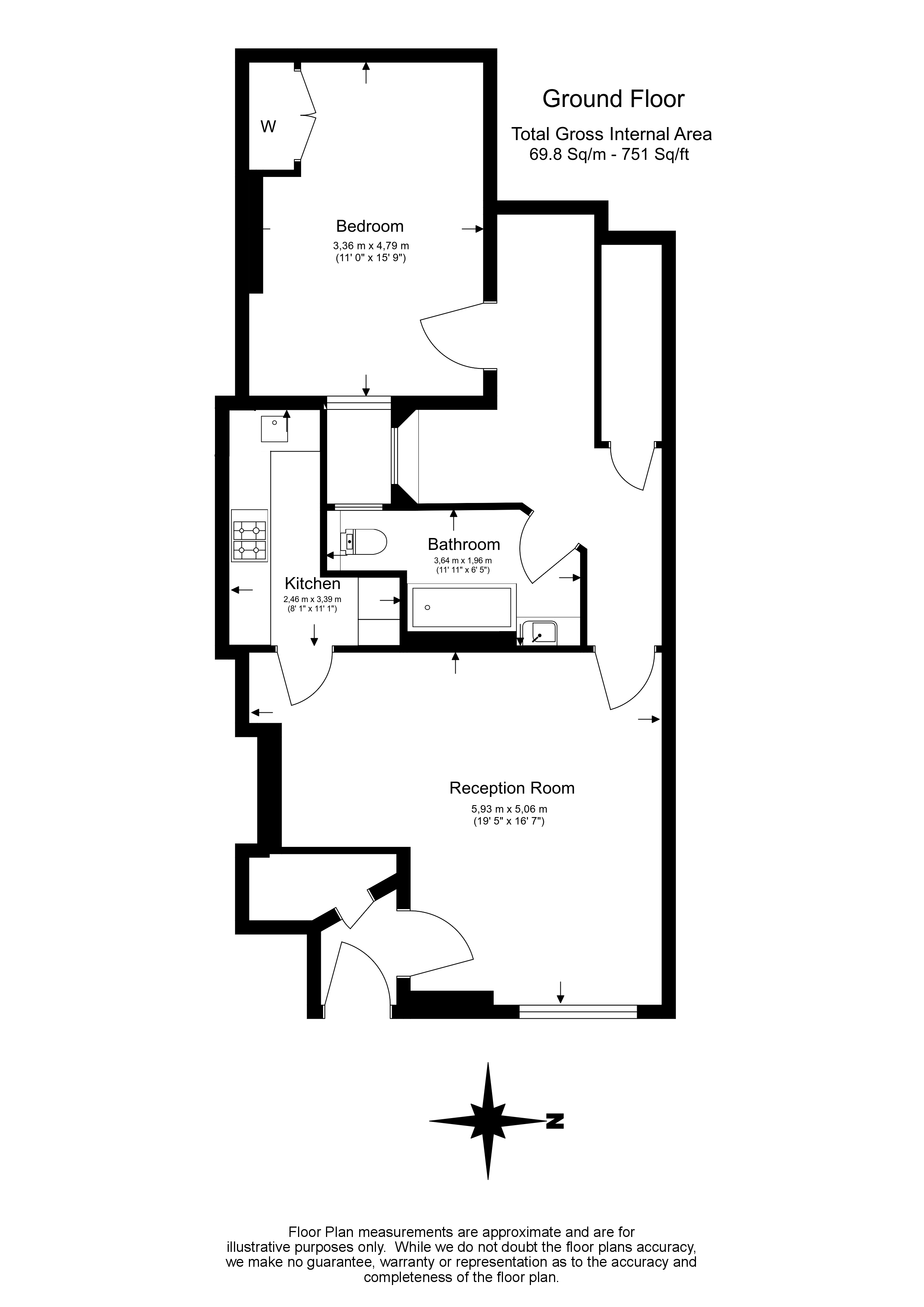 1  bedroom flat to rent in Montpelier Walk, Knightsbridge, SW7-Floorplan