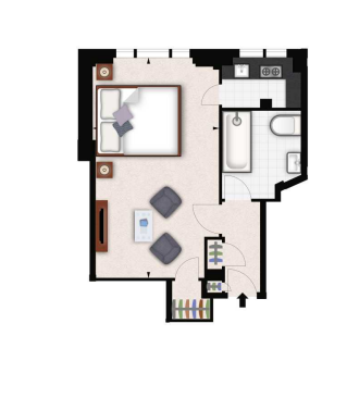 Studio flat to rent in Hill Street, Mayfair, W1J-Floorplan