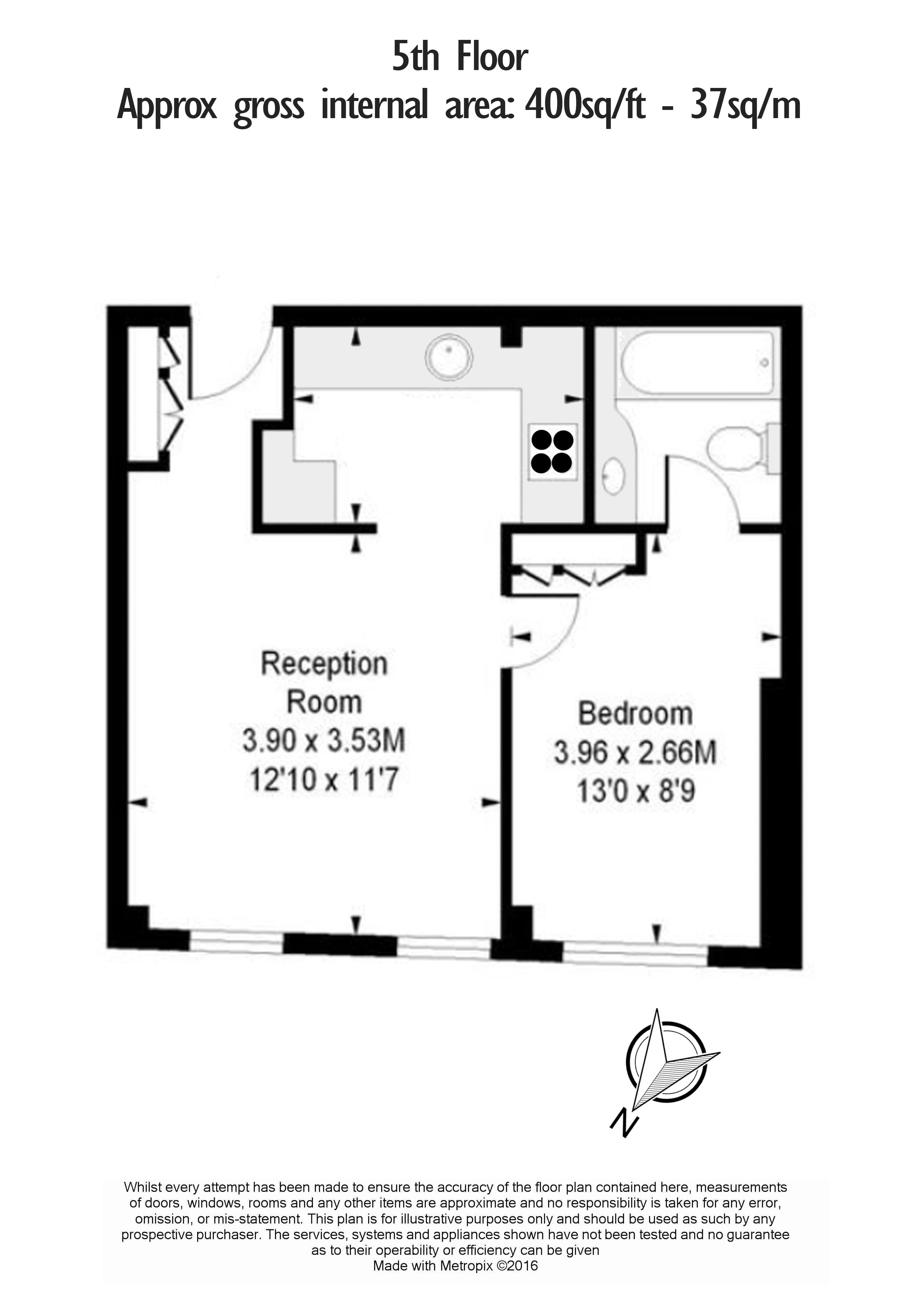 1 bedroom flat to rent in Nell Gwynn House, Chelsea, SW3-Floorplan