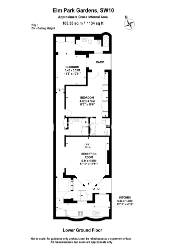 2 bedrooms flat to rent in Elm Park Gardens, Knightsbridge, SW10-Floorplan
