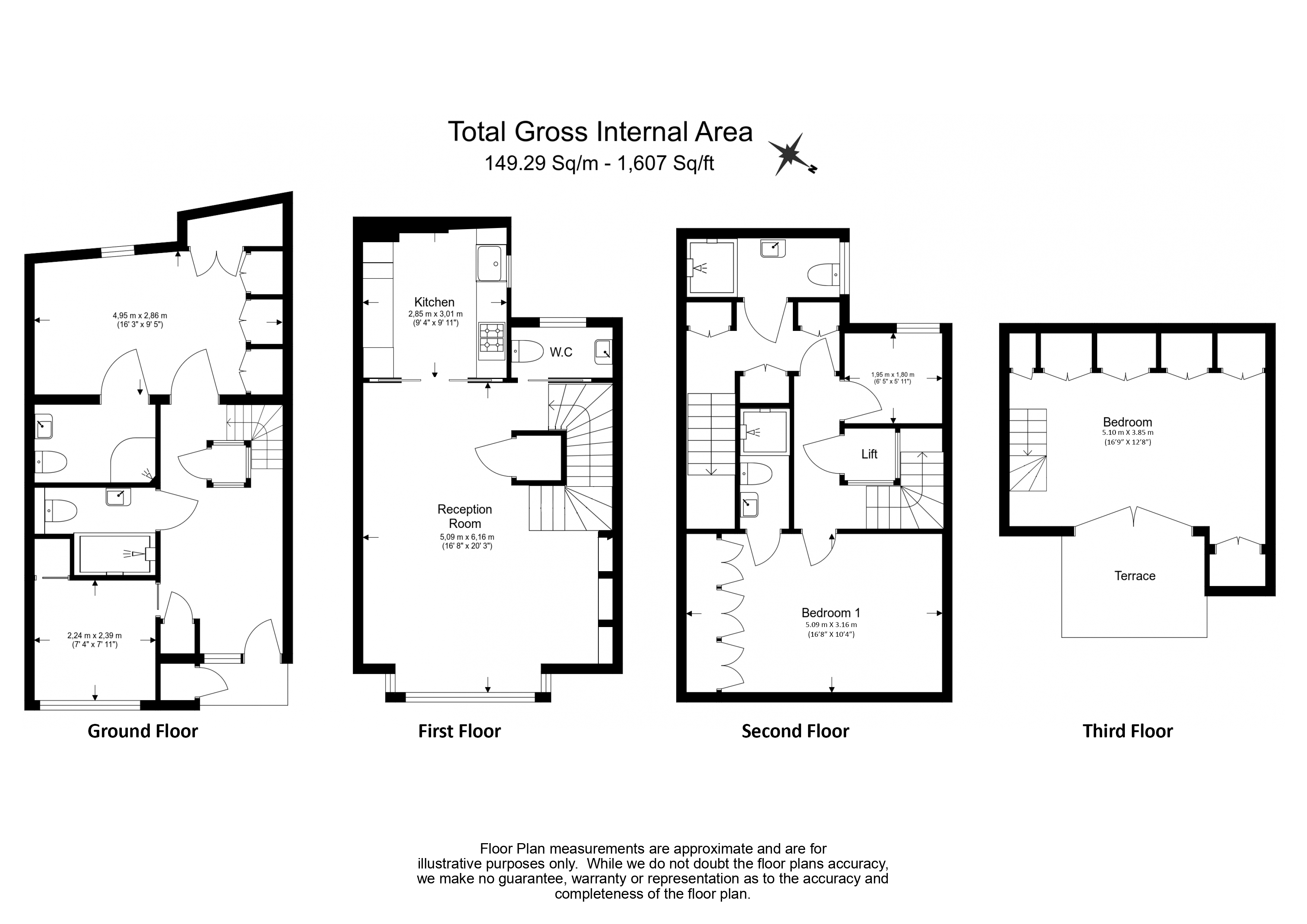 4 bedrooms house to rent in St. Catherine's Mews, Chelsea, SW3-Floorplan