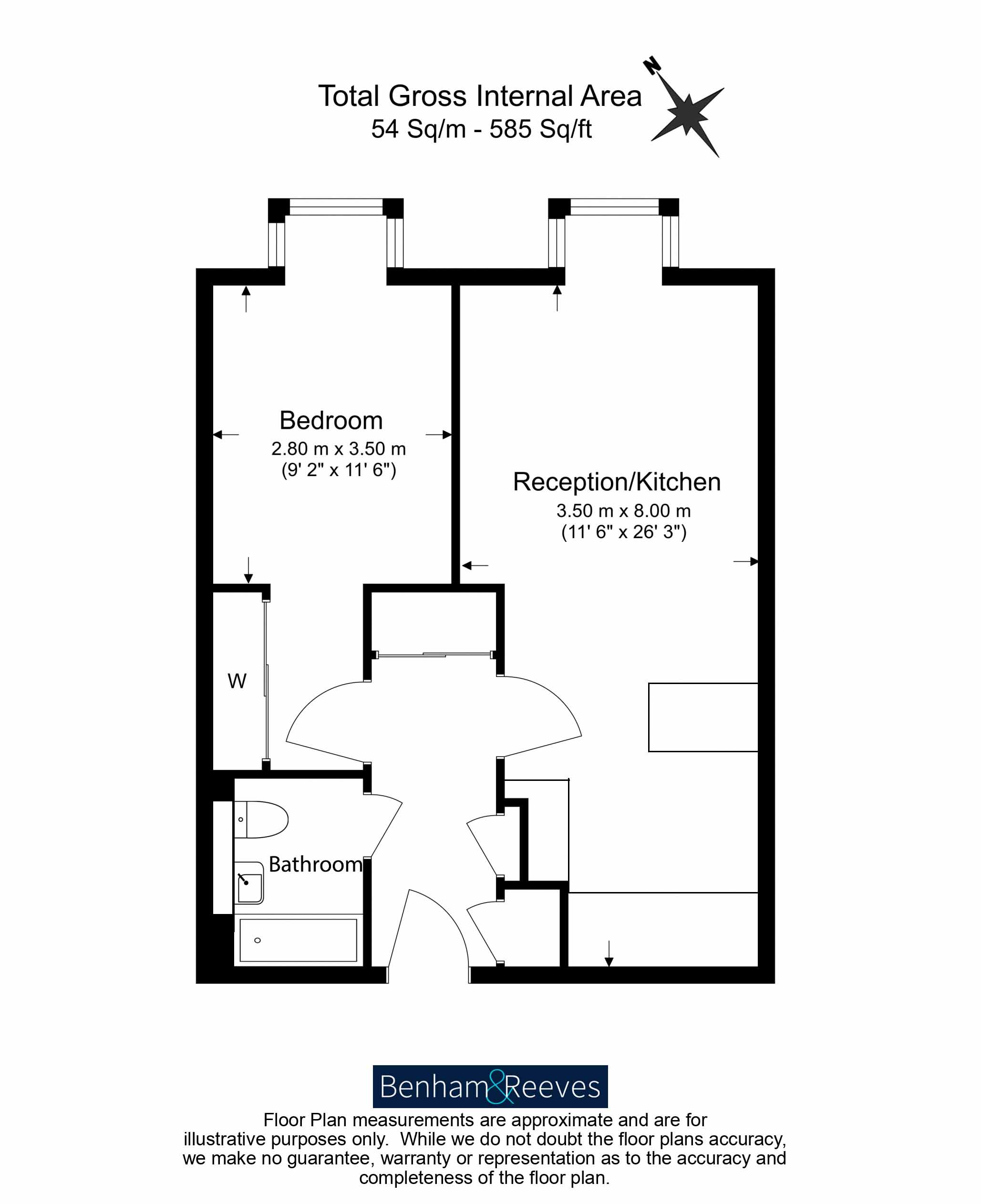1 bedroom  for sale in Moore House, Grosvenor Waterside, SW1-Floorplan