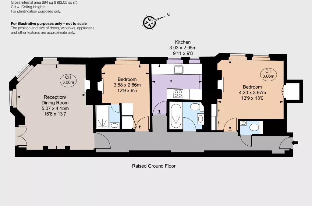 2 bedrooms  for sale in Drayton Court, Chelsea, SW10-Floorplan