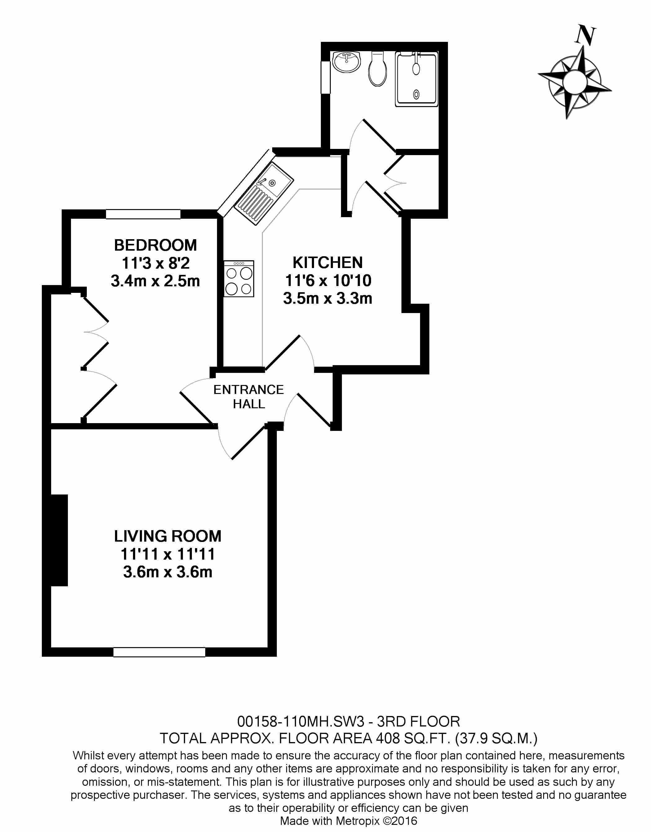1  bedroom flat to rent in The Marlborough, Chelsea, SW3-Floorplan