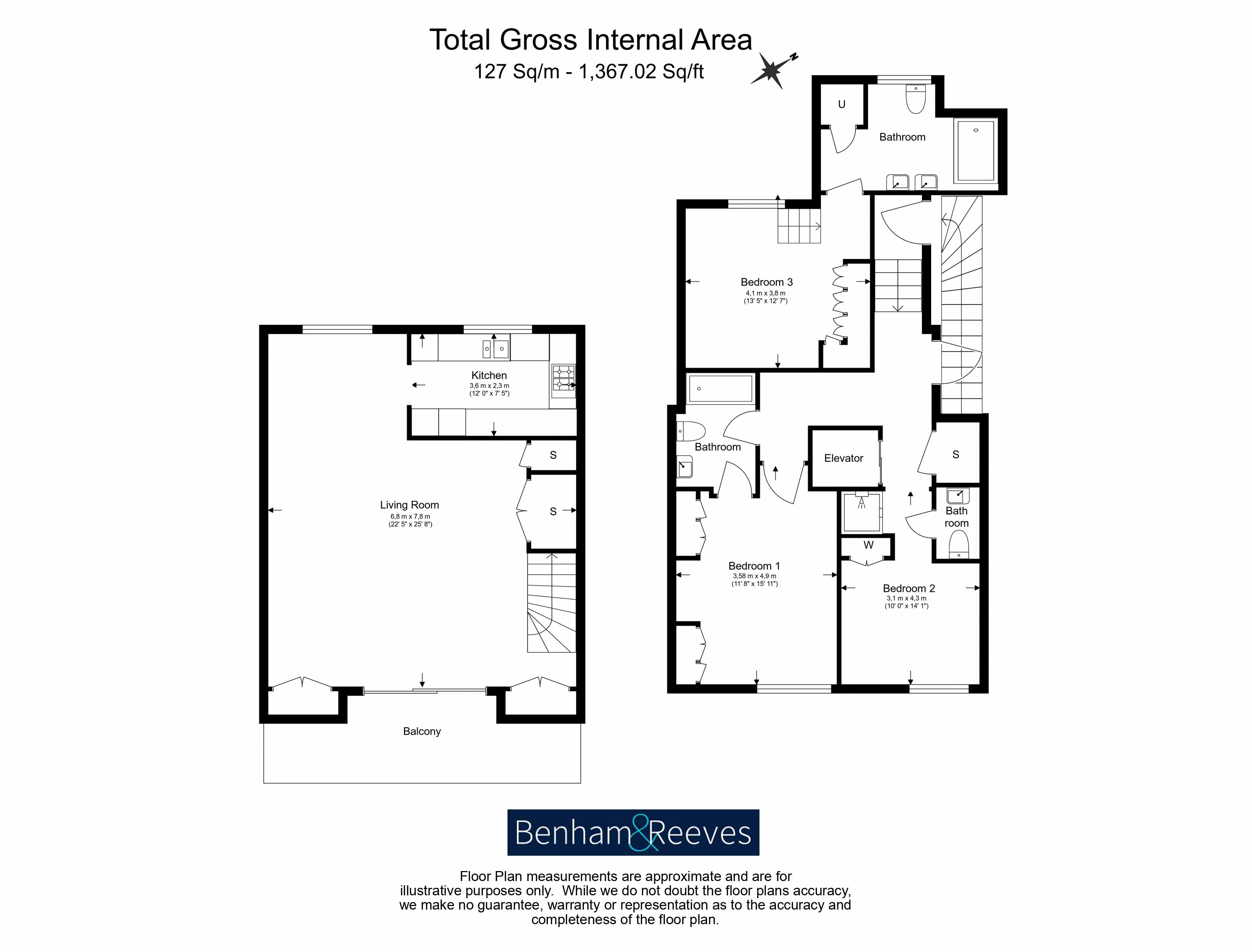 3  bedrooms flat to rent in St. George's Square, Pimlico, SW1V-Floorplan