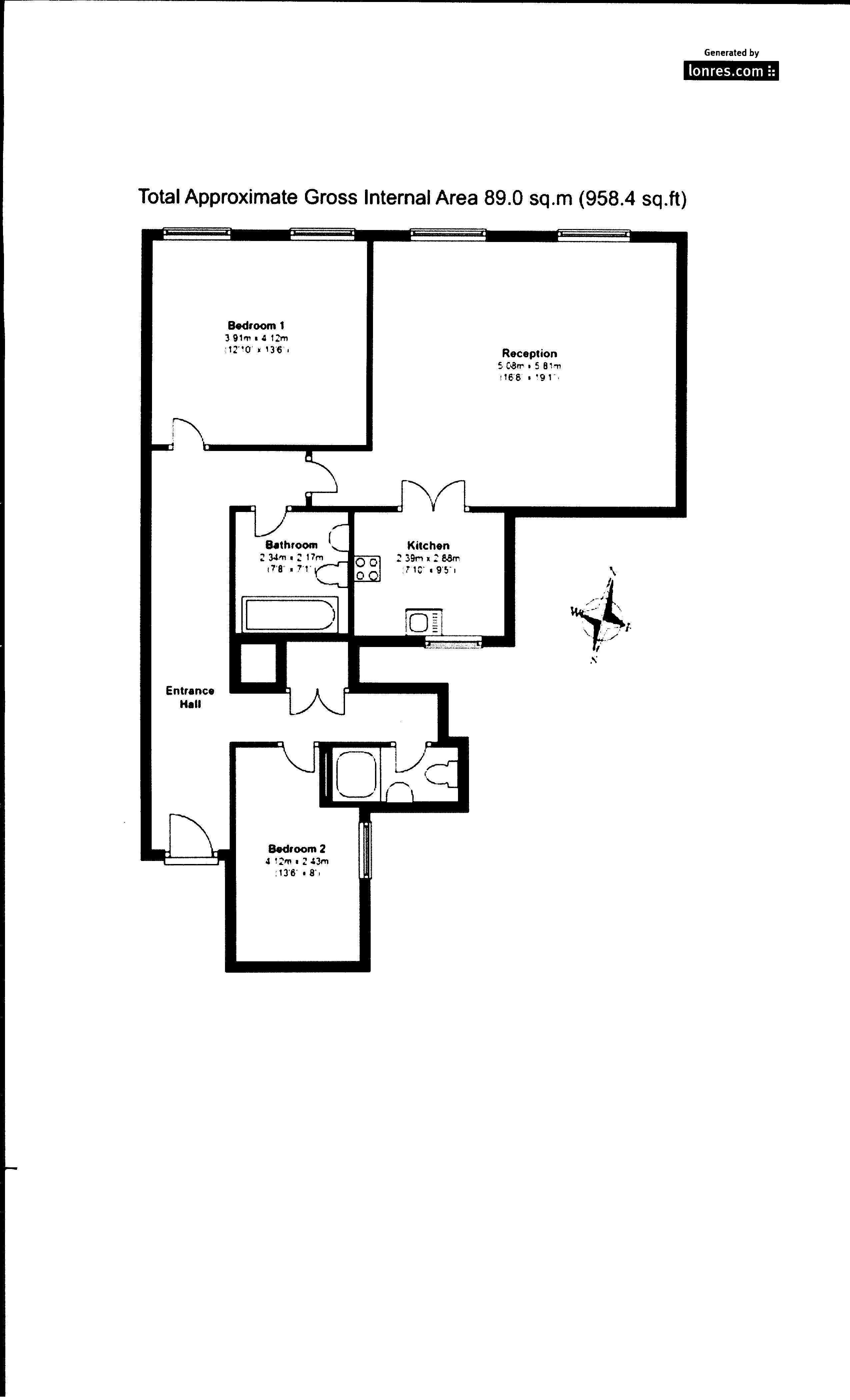 1  bedroom flat to rent in Ovington Court, Knightsbridge SW3-Floorplan