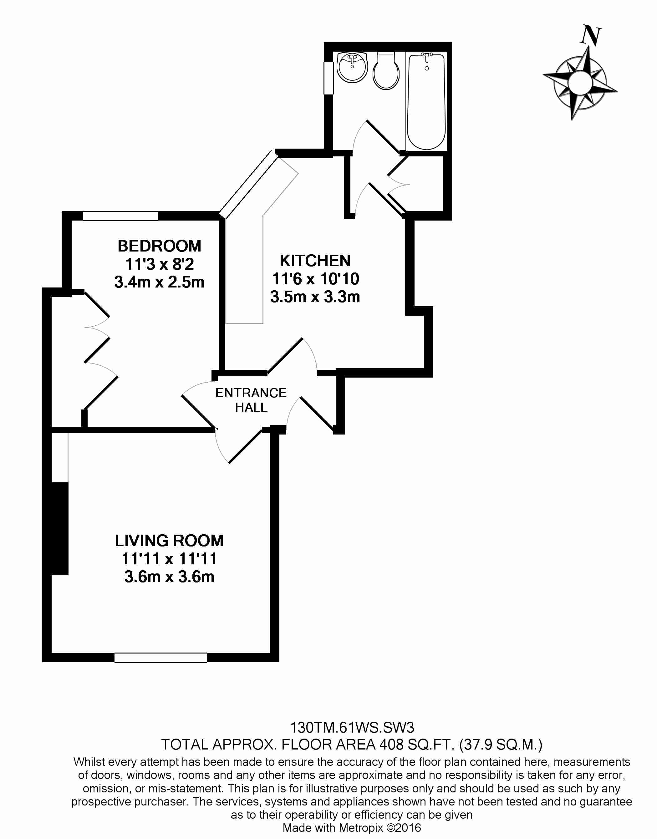 1  bedroom flat to rent in The Marlborough, Chelsea, SW3-Floorplan