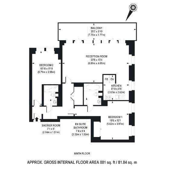 2  bedrooms flat to rent in Brock Street, King's Cross, NW1-Floorplan