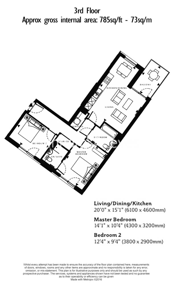 2  bedrooms flat to rent in Camden Courtyards, Rochester Place, Camden, NW1-Floorplan