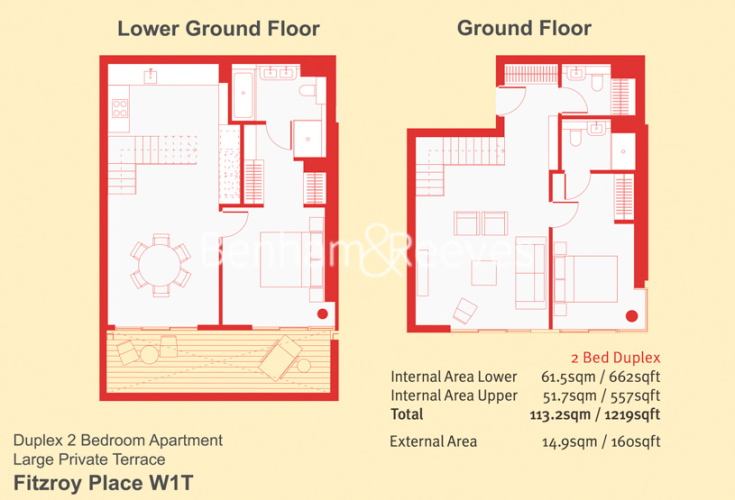 2 bedrooms flat to rent in Fitzrovia, Oxford Circus W1T-EPC