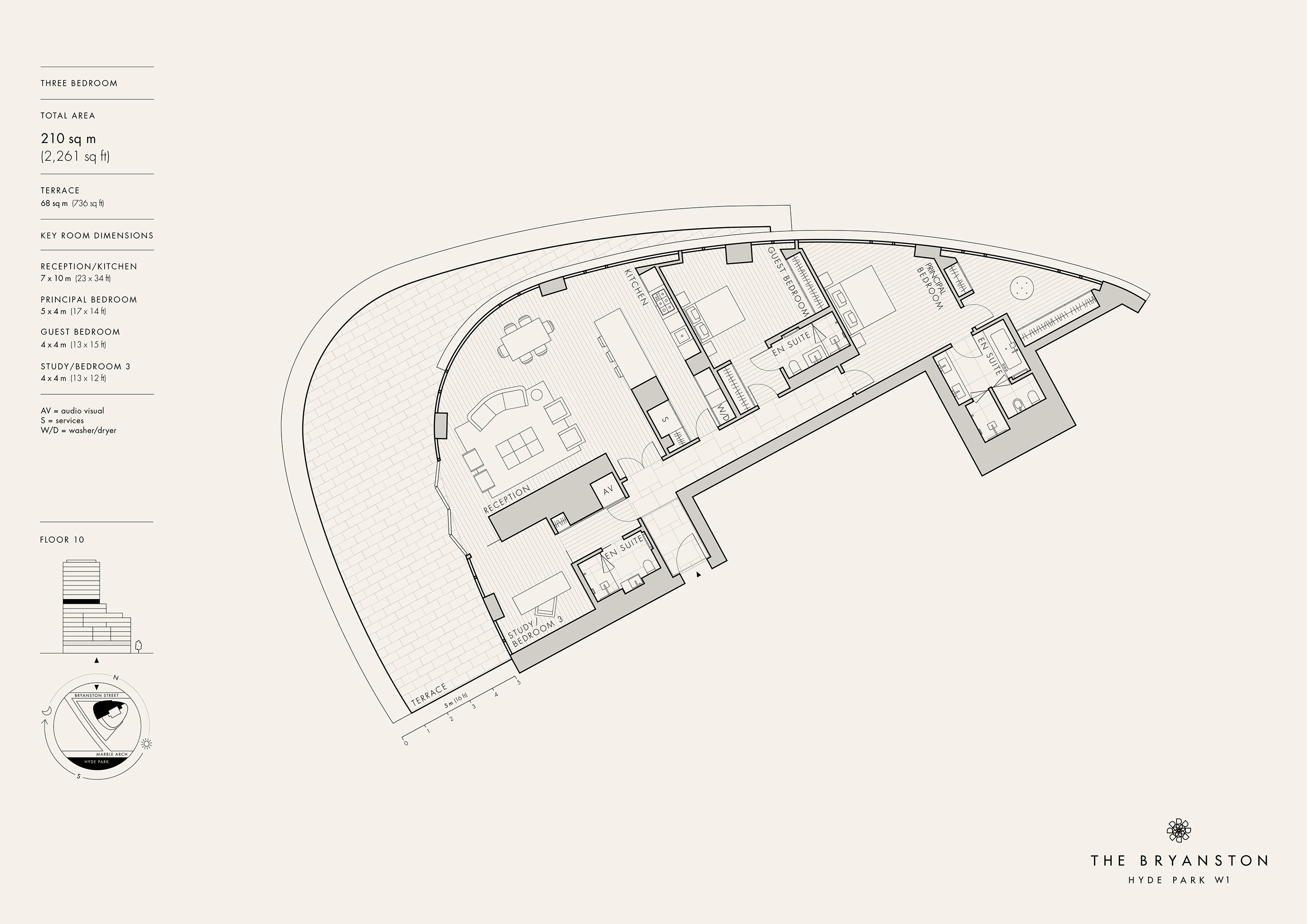 3  bedrooms flat to rent in Bryanston Street, Marble Arch W1H-Floorplan