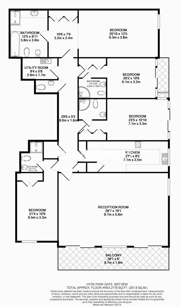 4  bedrooms flat to rent in Hyde Park Gate, Kensington, SW7-Floorplan