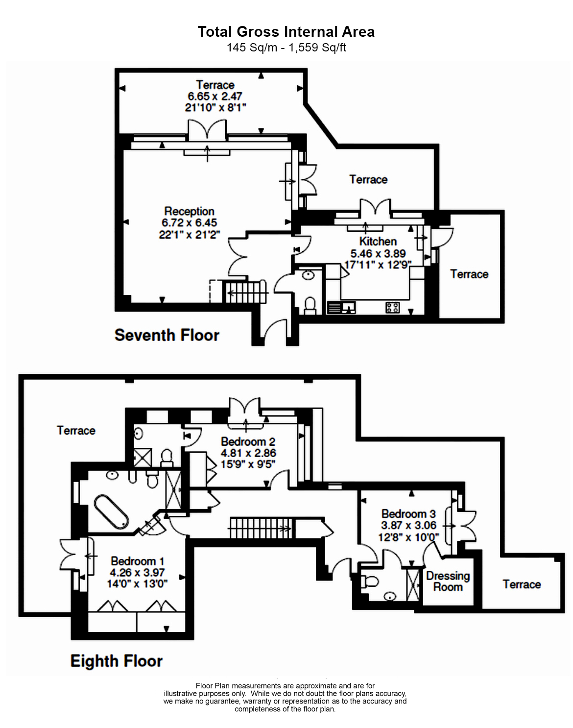 3 bedrooms flat to rent in Beckford Close, Kensington, W14-Floorplan