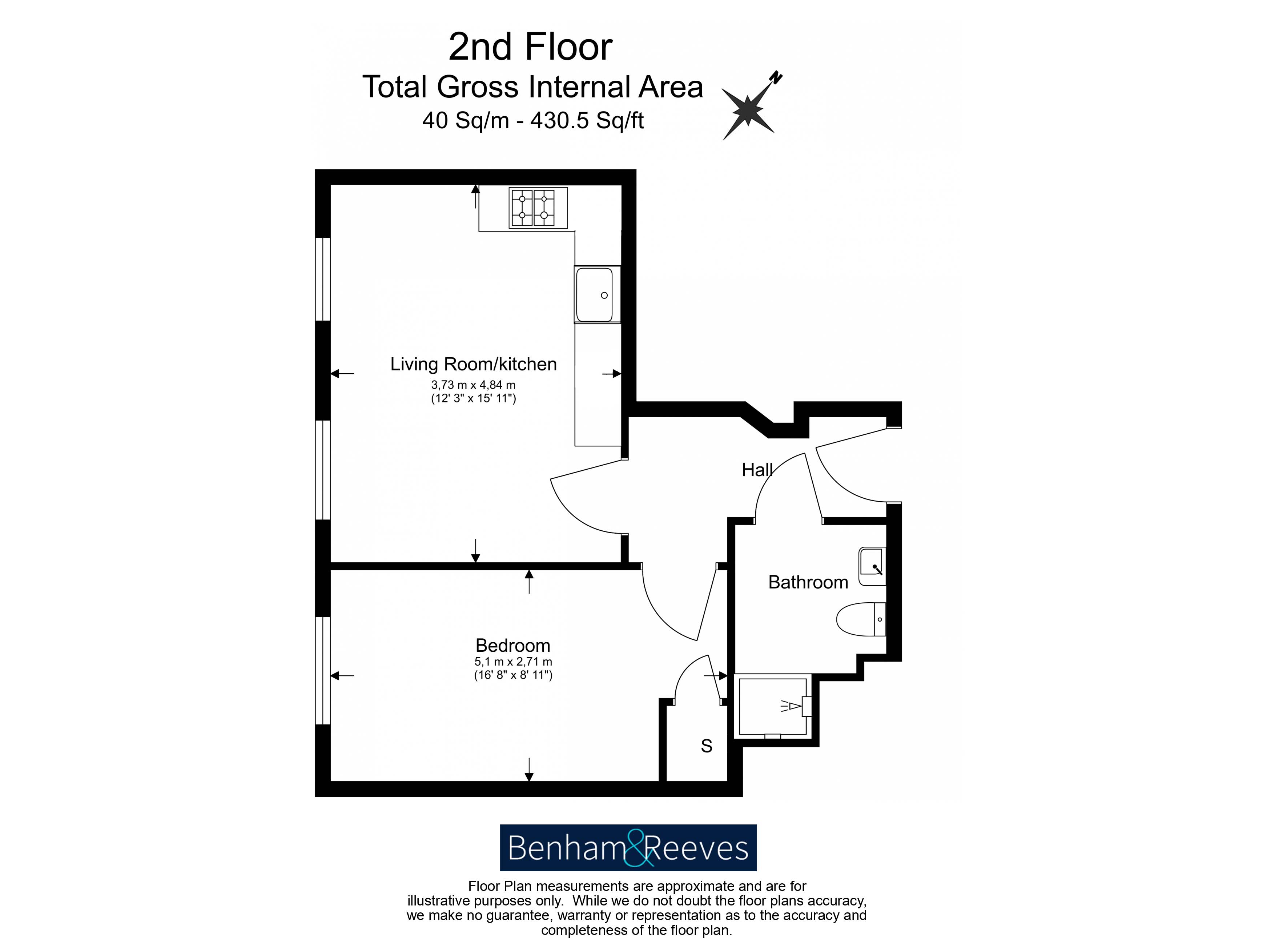 1  bedroom flat to rent in Earls Court Road, Earls Court, SW5-Floorplan