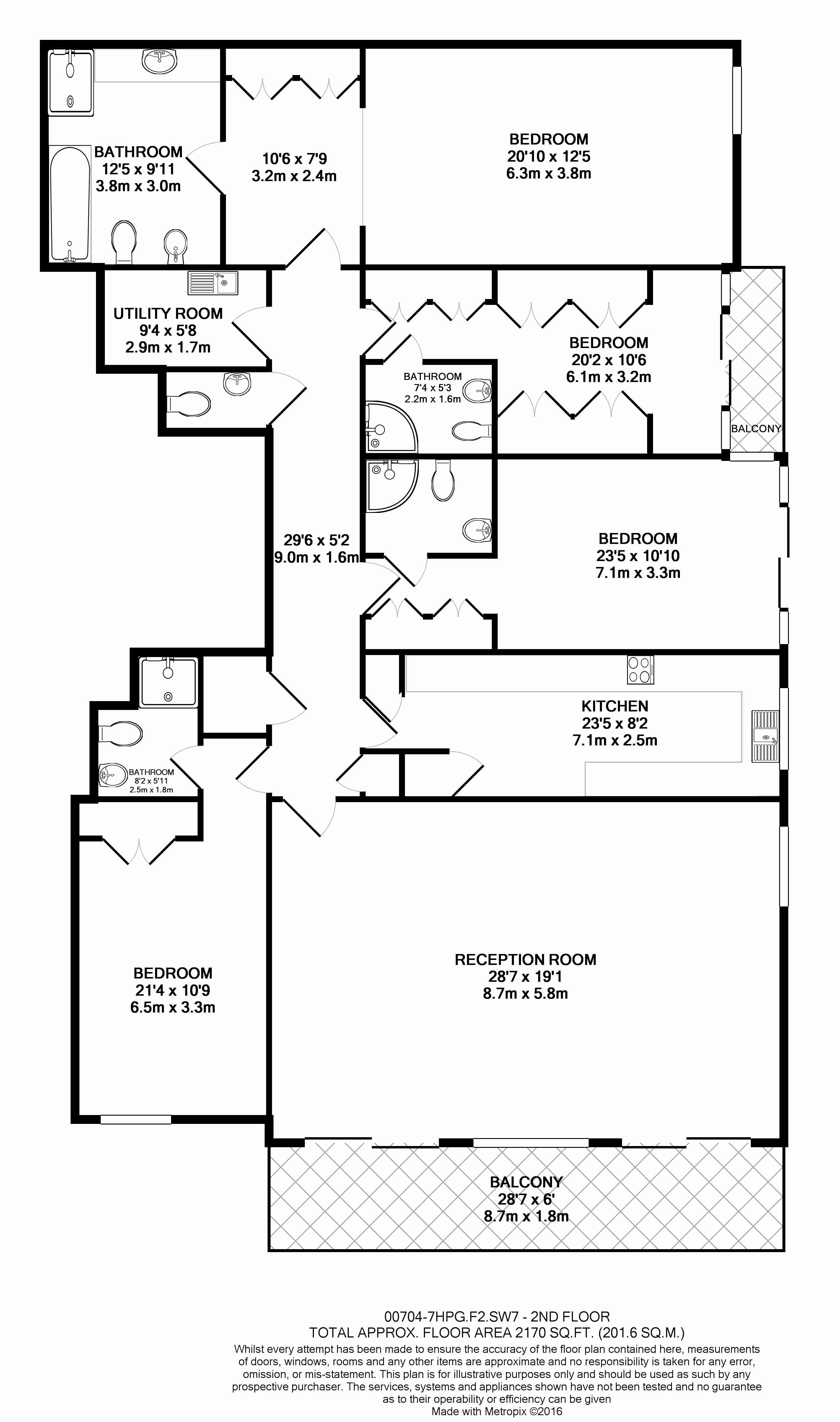 4  bedrooms flat to rent in Hyde Park Gate, Kensington, SW7-Floorplan