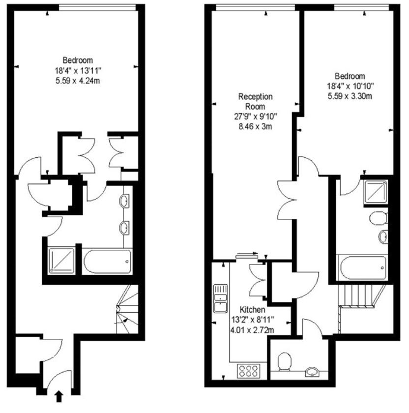 2  bedrooms flat to rent in Young Street, Kensington, W8-Floorplan
