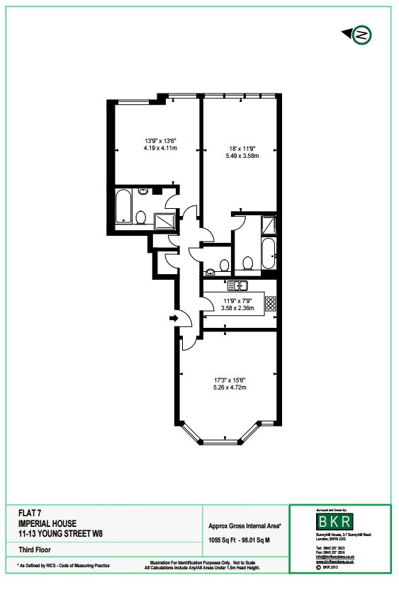 2 bedrooms flat to rent in Young Street, Kensington, W8-Floorplan