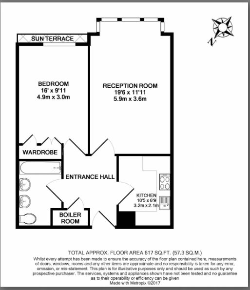1  bedroom flat to rent in Wrights Lane, Kensington, W8-Floorplan