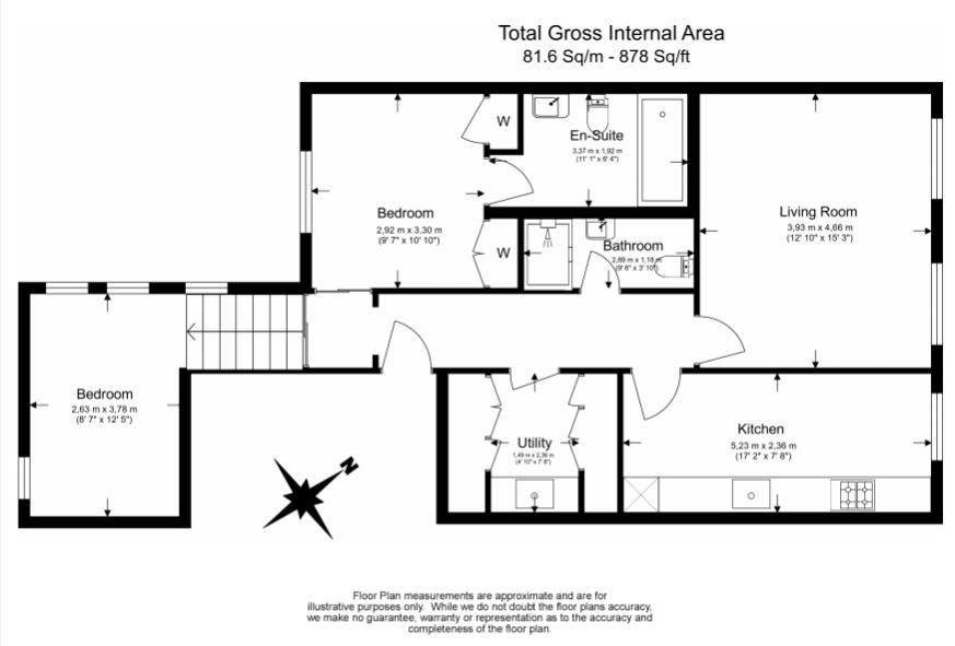 2  bedrooms flat to rent in Collingham Road, Kensington, SW5-Floorplan