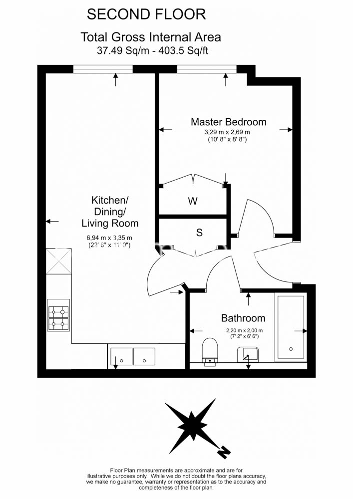 1 bedroom(s) flat to rent in The Atelier, Sinclair Road, W14-Floorplan