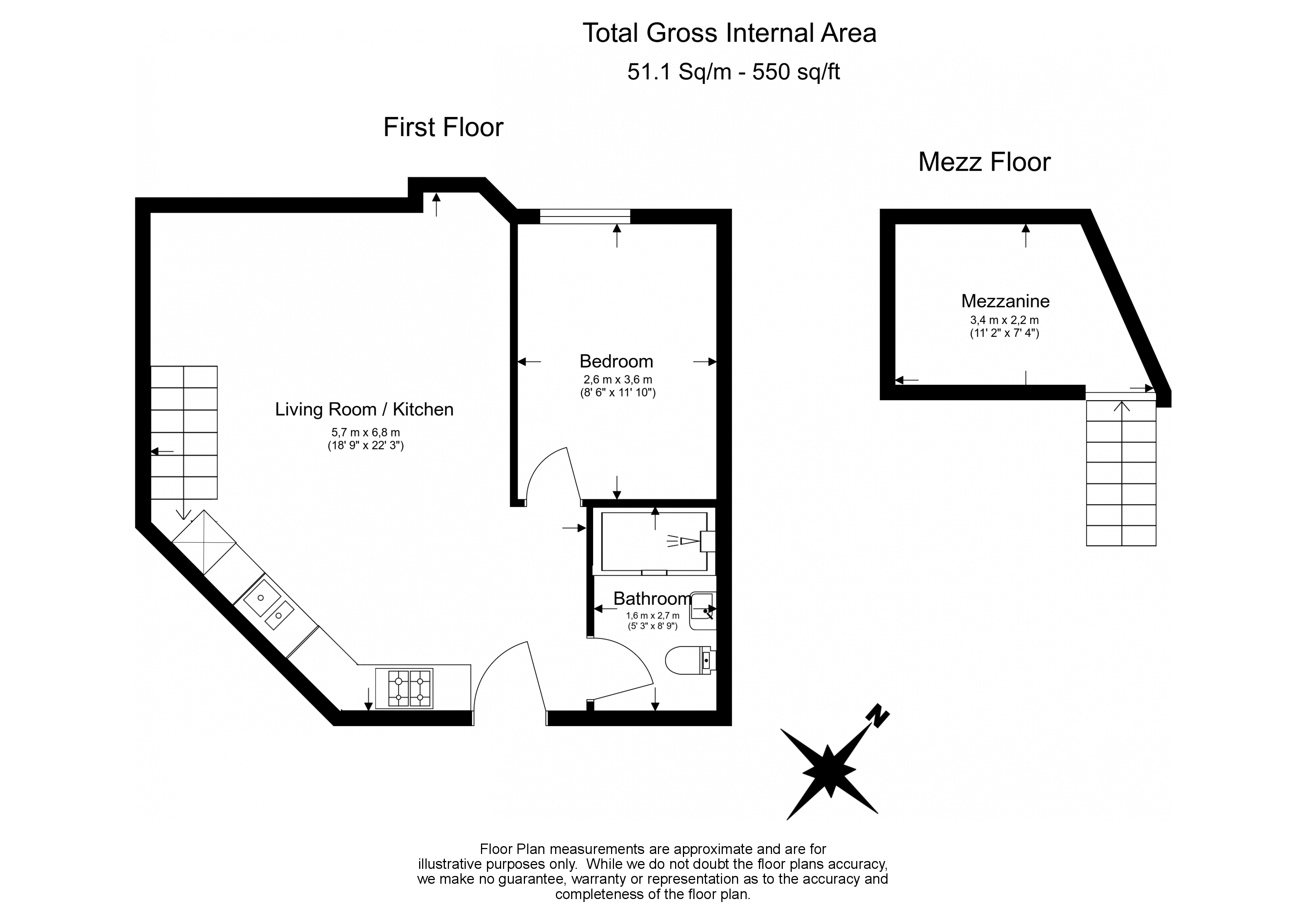 1  bedroom flat to rent in Longridge Road, Earls Court, SW5-Floorplan