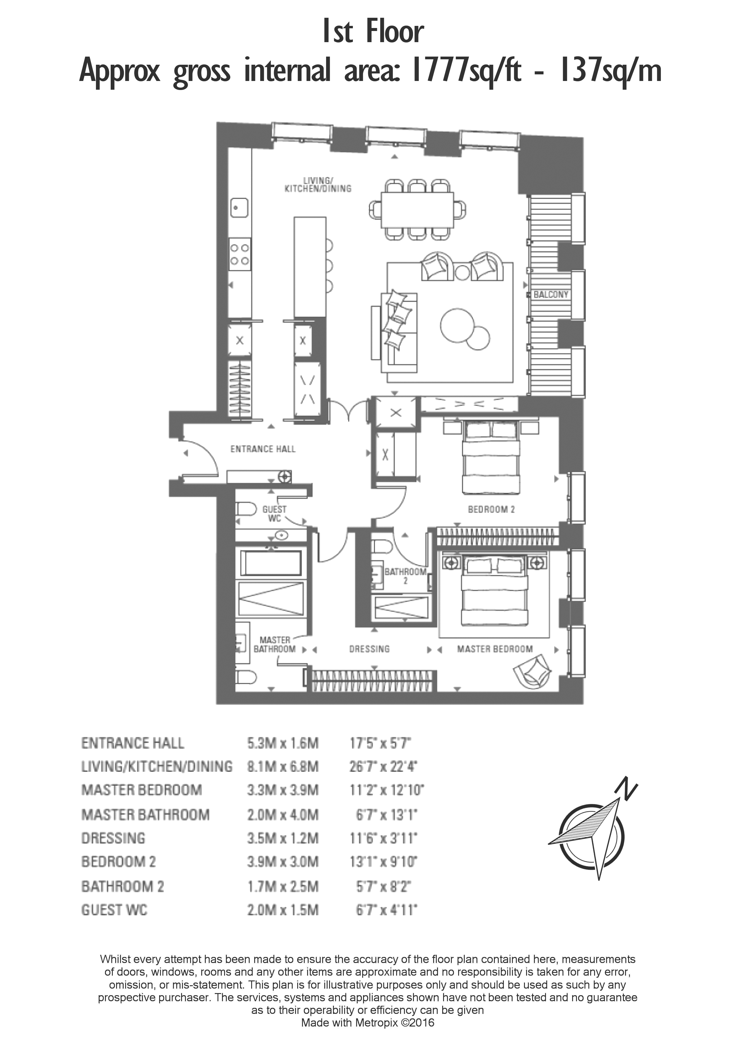 2 bedrooms  for sale in Lancer Square, Kensington, W8-Floorplan