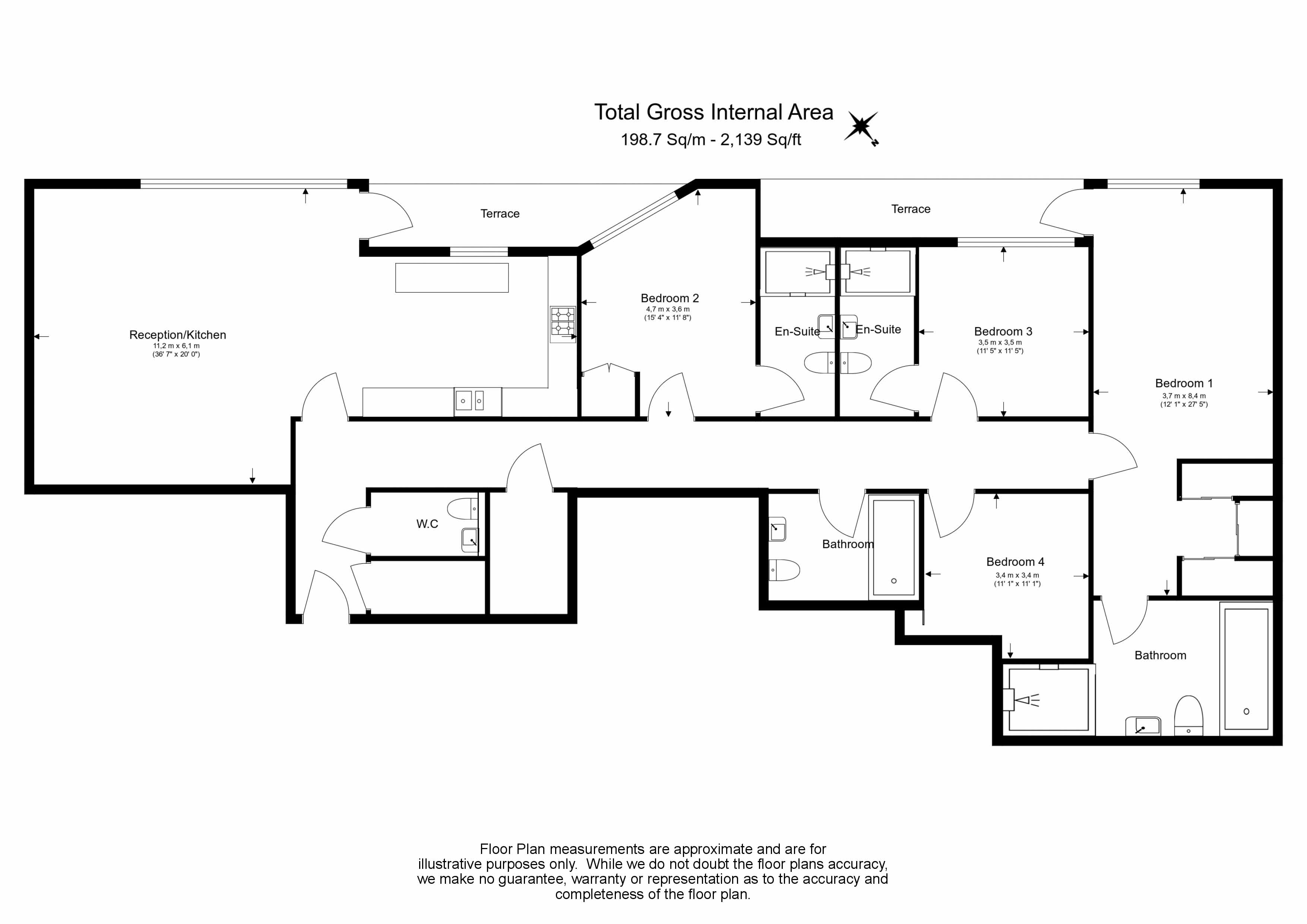 4  bedrooms house to rent in Sherrin House, Royal Warwick Square, W14-Floorplan