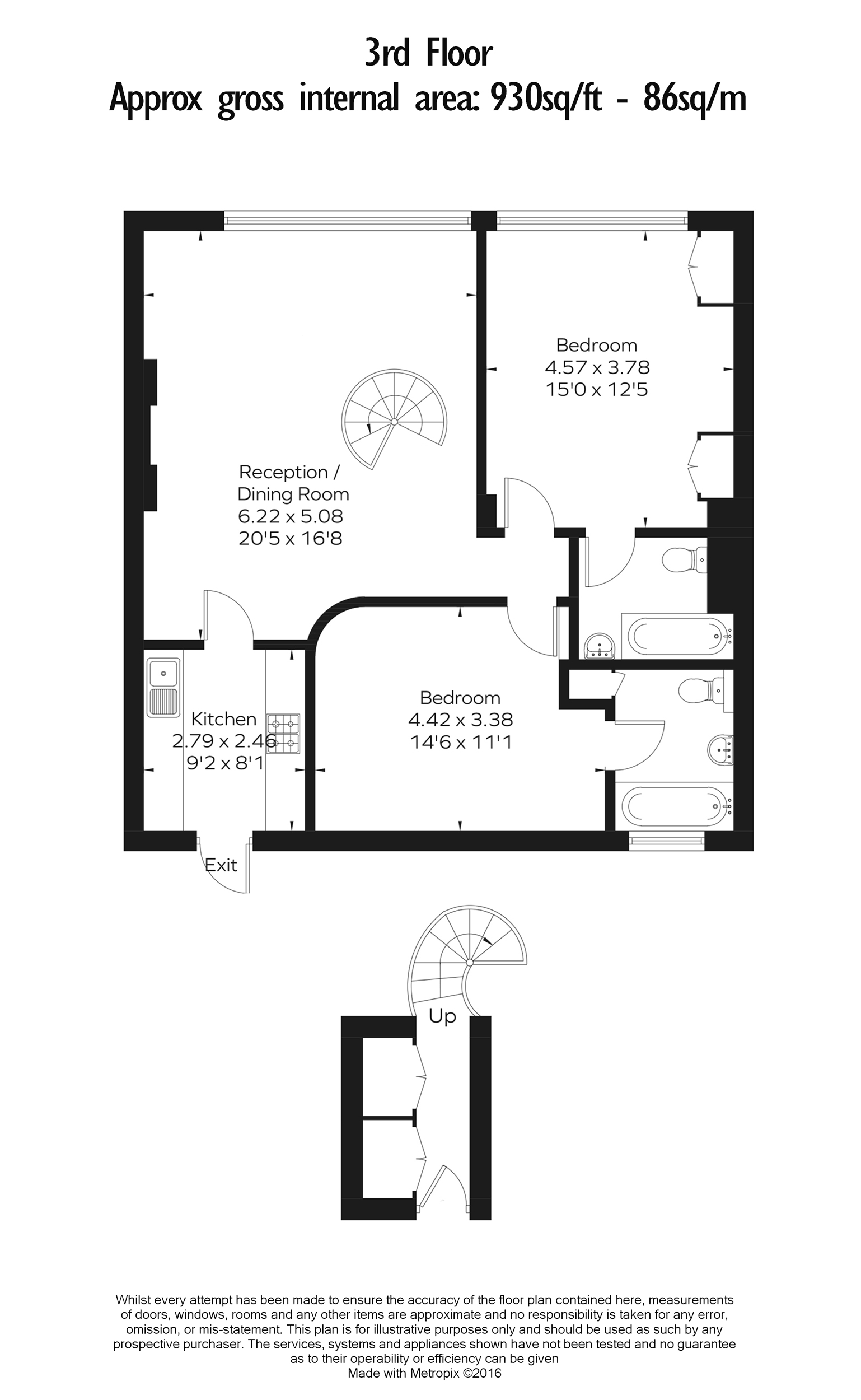 2 bedrooms flat to rent in Palace Gate, Kensington, W8-Floorplan