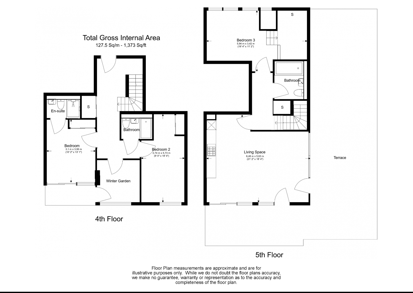 3  bedrooms flat to rent in Cluny Mews, Kensington, SW5-Floorplan