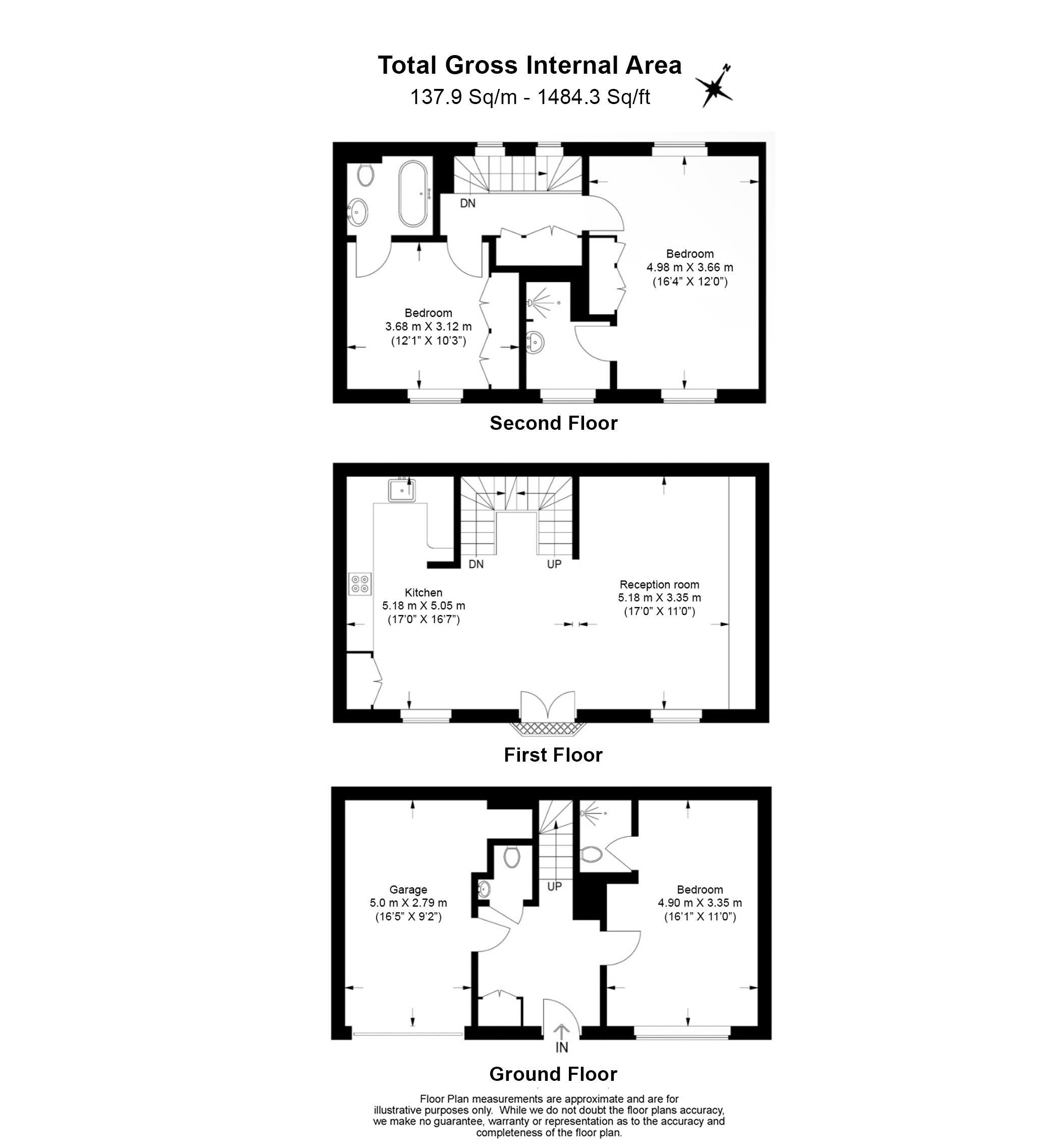 3  bedrooms flat to rent in Phillimore Walk, Kensington, W8-Floorplan