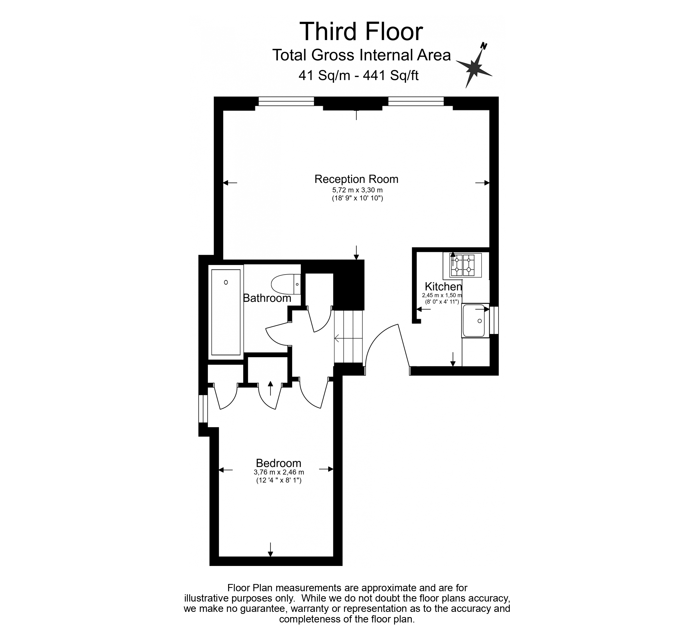 1  bedroom flat to rent in Courtfield Road, Kensington, SW7-Floorplan