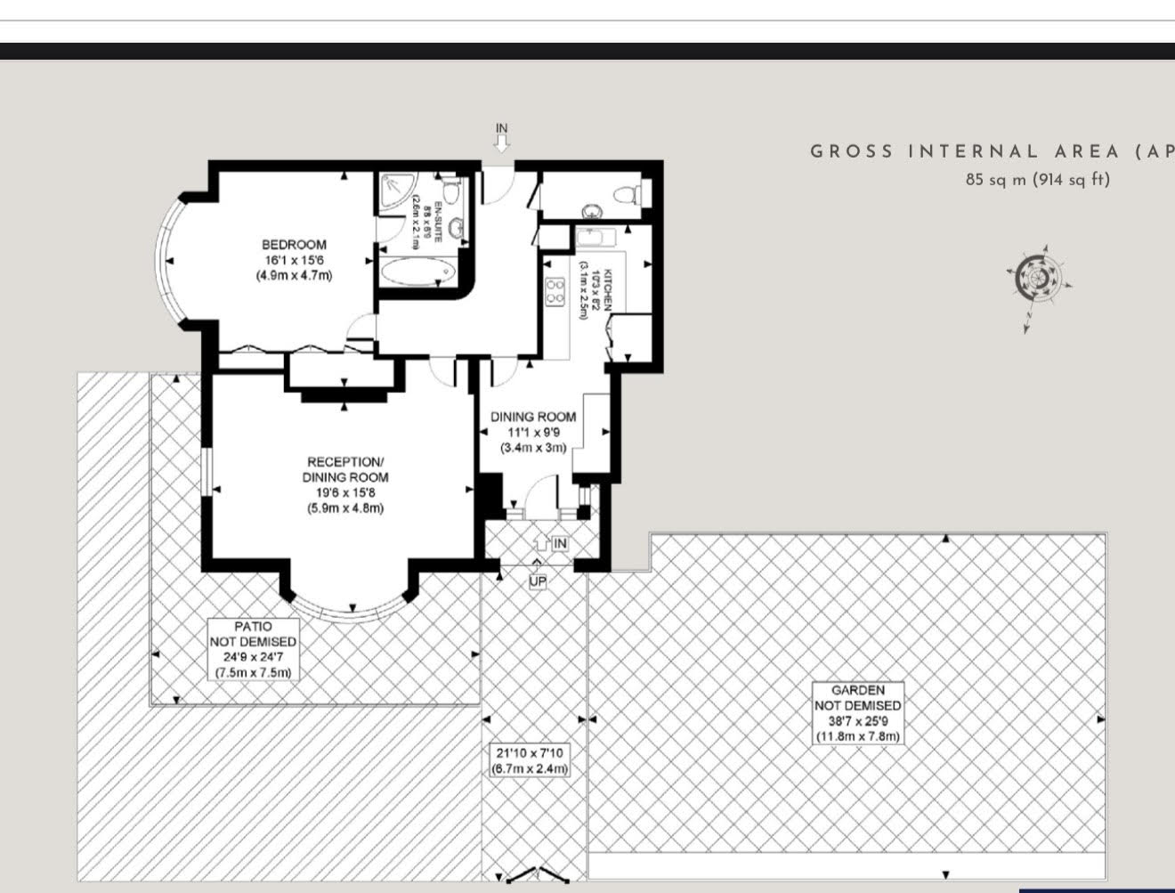 1 bedroom  for sale in Wycombe Square, West lodge, W8-Floorplan