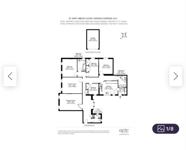 4  bedrooms flat to rent in St Marys Abbots Court, Kensington, W14-image 14