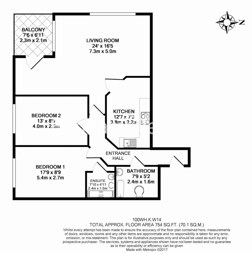 2 bedrooms flat to rent in Warren House, West Kensington, W14-Floorplan