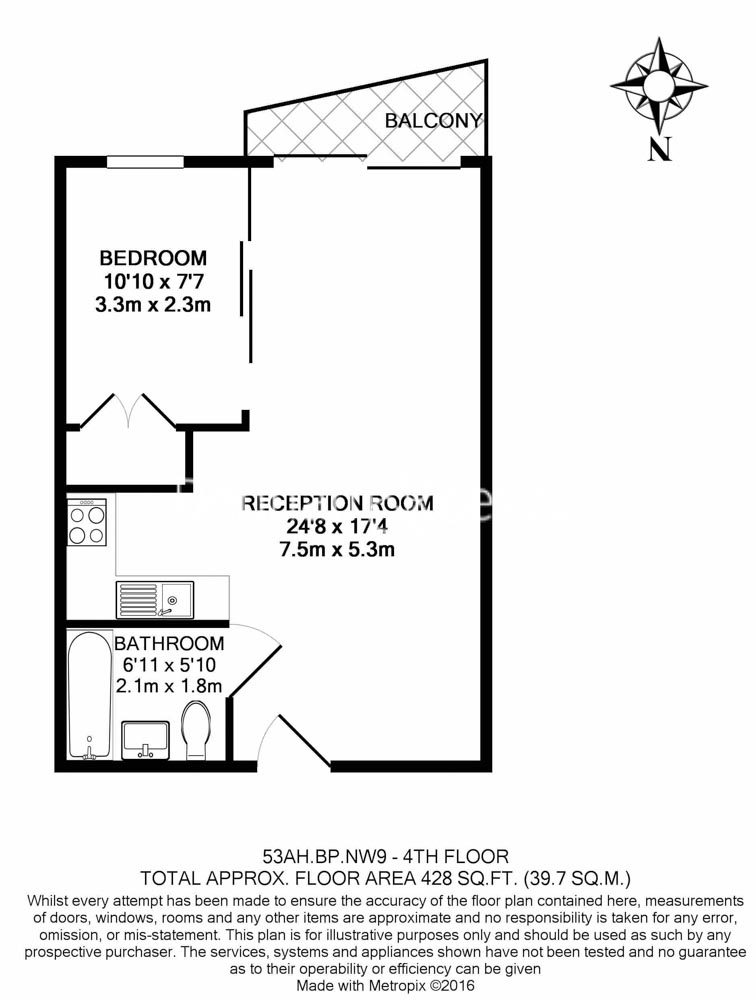 Studio  for sale in Boulevard Drive, Colindale, NW9-Floorplan