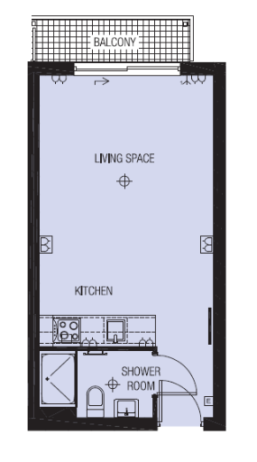 Studio flat to rent in Boulevard Drive, Colindale, NW9-Floorplan