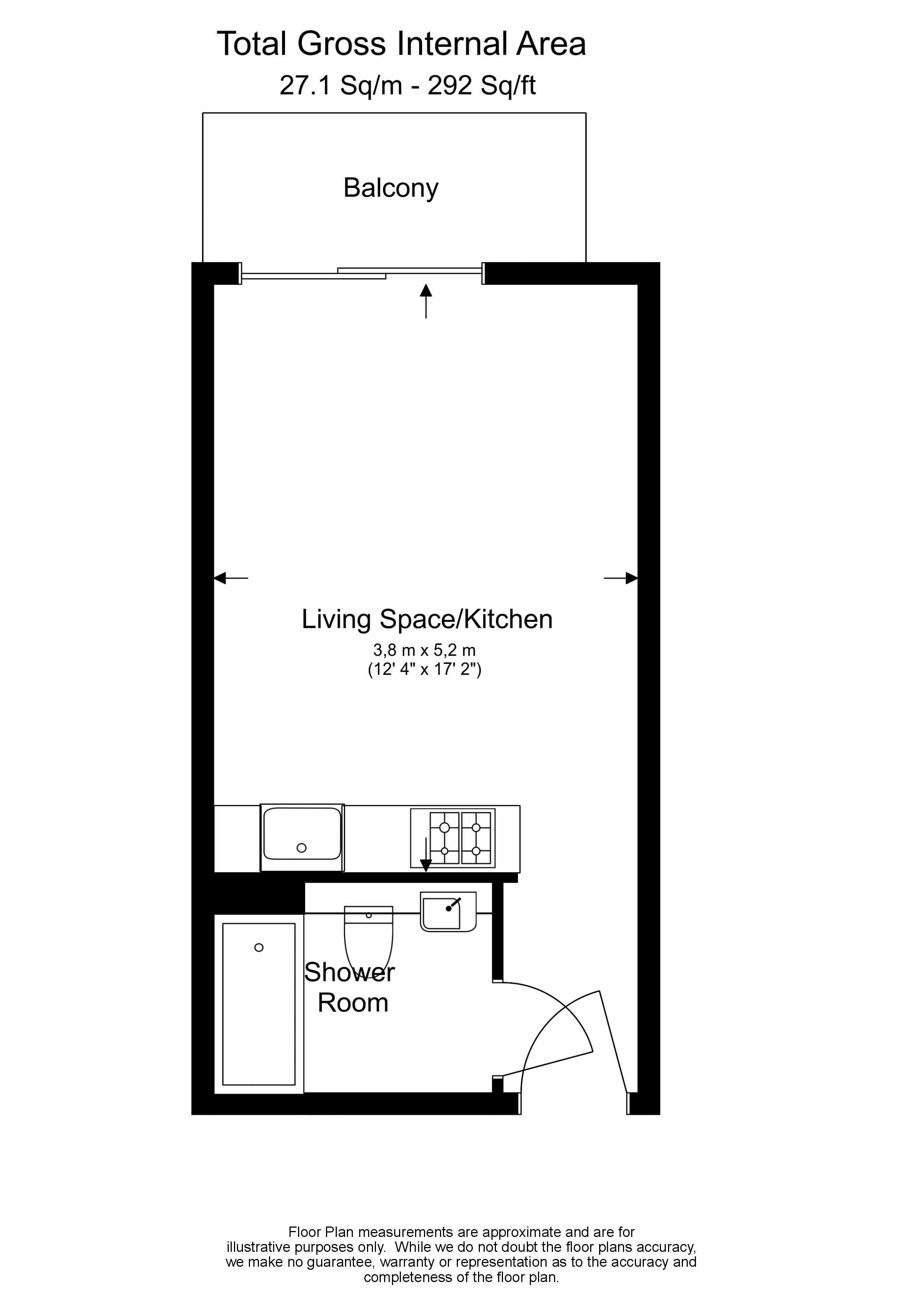 Studio flat to rent in Heritage Avenue, Colindale, NW9-Floorplan