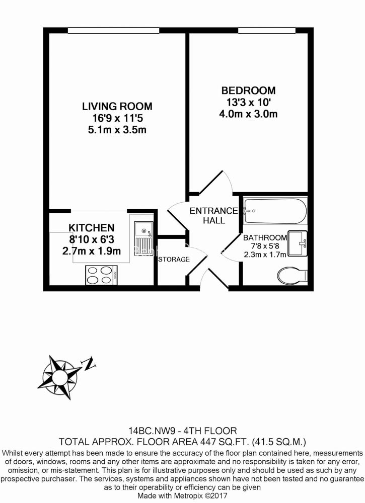 1  bedroom flat to rent in Lingard Avenue, Colindale, NW9-Floorplan