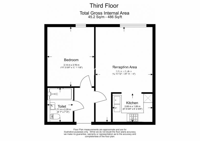 1 bedroom flat to rent in Joslin Avenue, Colindale, NW9-Floorplan