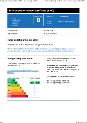 Studio flat to rent in Beaufort Park, Colindale, NW9-EPC