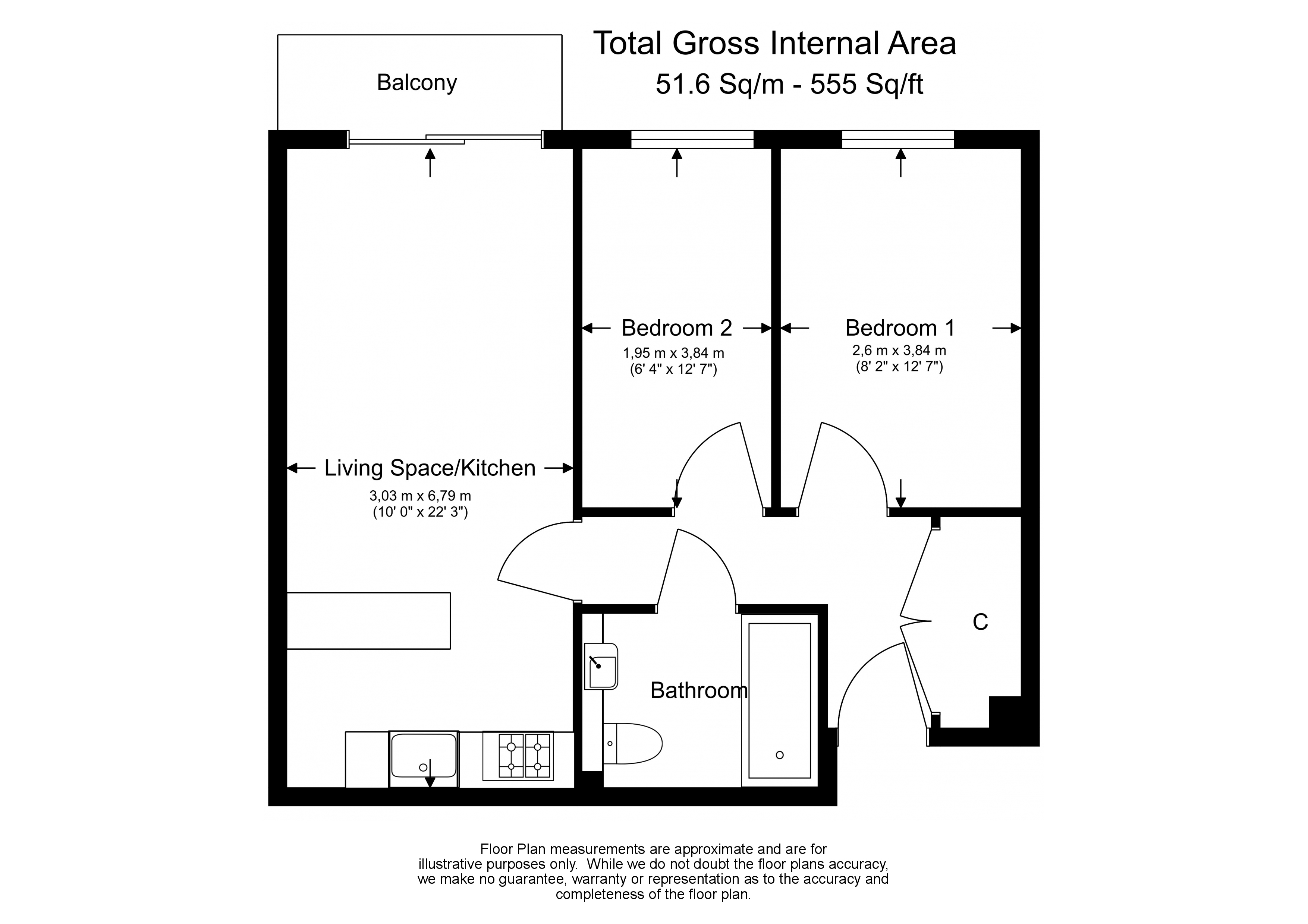 2 bedrooms flat to rent in Heritage Avenue, Colindale, NW9-Floorplan
