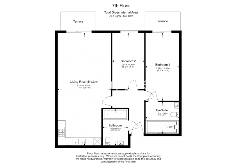 2  bedrooms flat to rent in Aerodrome Road, Colindale, NW9-Floorplan