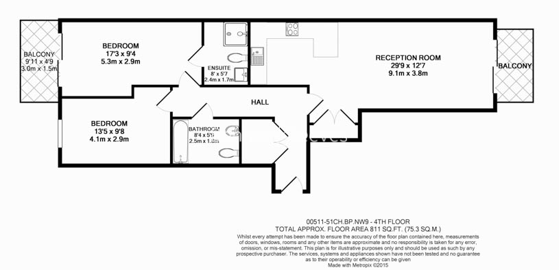 2  bedrooms flat to rent in Aerodome Road, Colindale, NW9-Floorplan