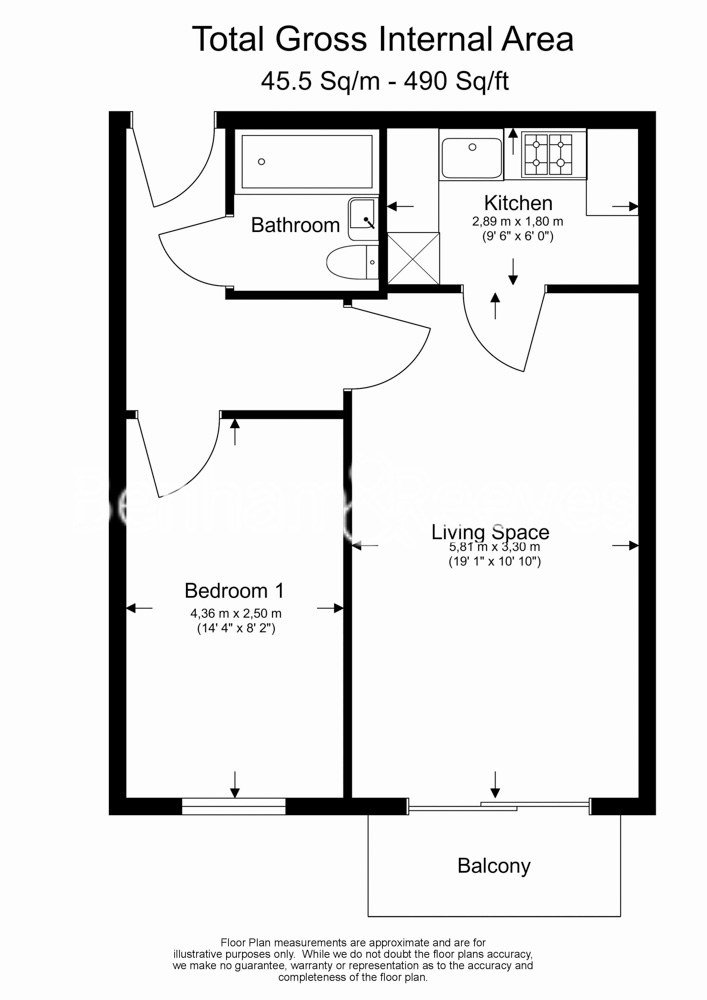 1  bedroom flat to rent in Heritage Avenue, Colindale, NW9-Floorplan