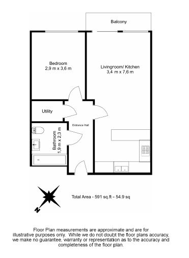 1 bedroom flat to rent in Beaufort Square, Colindale, NW9-Floorplan
