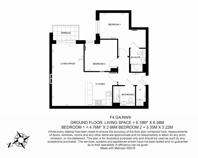 2 bedroom(s) flat to rent in Beaufort Square, Colindale, NW9-Floorplan